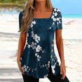 thumbnail image 1 of Puntoco moda mujer causal impresión blusa manga corta camiseta verano botón tops Puntoco Puntoco-2834, 1 of 8