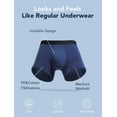 thumbnail image 5 of TIICHOO Mens Incontinence Underwear Washable Soft Cotton Men's Urinary Leakproof Underwear 5 Pack(Large, 2 Black/2 Navy Blue/Burgundy), 5 of 7