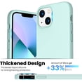 thumbnail image 5 of Shockproof Liquid Silicone Designed for iPhone 13 Mini Case 5.4", Gel Rubber Full Body Protection Anti-Shock Cover Case Drop Protection Silicone Case 5.4inch-Mint Green, 5 of 11