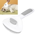 thumbnail image 3 of Pet Shedding Brush, One Key Automatic Pet Self Cleaning Brush Remove Loose Fur  For Cats For Dogs Grey, 3 of 8
