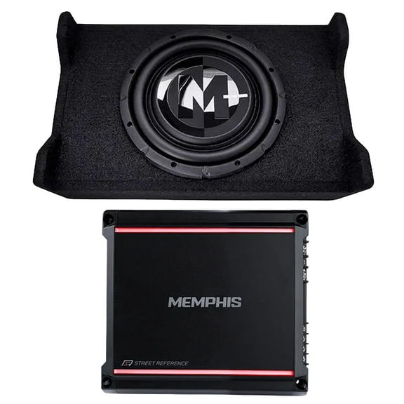Memphis Audio PRXSE10S2 PR Shallow Single 10” Loaded Enclosure with Memphis 600W Mono Amplifier