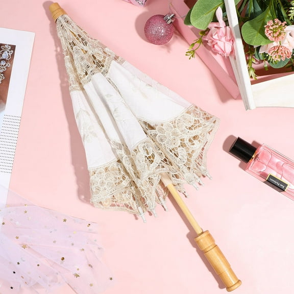 BEADCEST Lace Umbrellas Tea Party Bridal Style Cotton Cloth 1Set Decorative Item Wedding Bride Dancing Parties