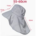thumbnail image 6 of Women's wide-brimmed sun hat UV summer beach hat horsetail hole neck block outdoor hiking camping, 6 of 7