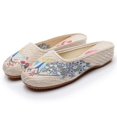 thumbnail image 3 of XIHAHA-Zapatillas bordadas de estilo chino para mujer, zapatos de tela de tacón bajo, sandalias, 3 of 5
