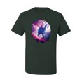 thumbnail image 2 of Wild Bobby, Galactic Space Cat Riding a Llama, Animal Lover, Men Graphic Tees, Forest Green, 5XL, 2 of 3