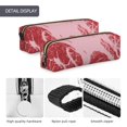 thumbnail image 4 of Fotbe Striped Meat Estuche para Lápices de Cuero con Estampado, Estuche con Cremallera Resistente, Organizador Compacto y Elegante para Papelería, 4 of 7