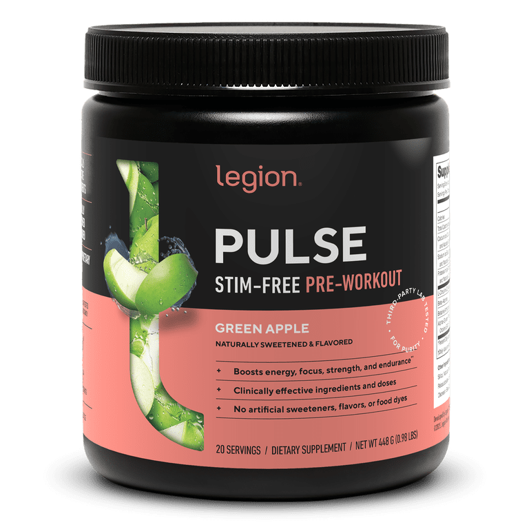 Legion Pulse Sport Energy - Natural Pre Workout Drink, Naturally