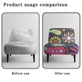 thumbnail image 6 of HELLHERO Elastic Bottom Armless Accent Chair Cover Stain Protection Easy to Install Armless Accent Chair Washable Cover for Living Room, Flowers, 6 of 8