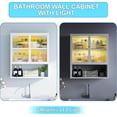 Bathroom Wall Cabinet with Glass Doors, Hanging Medicine Cabinets, Over ...
