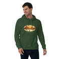 thumbnail image 2 of Adventure Awaits Unisex eco raglan hoodie (Bottle green, XL), 2 of 3