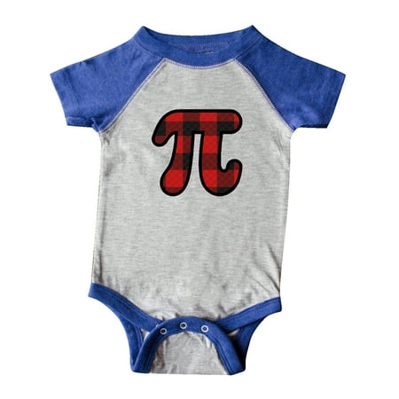 

Inktastic Pi Day Math Party Buffalo Plaid Gift Baby Boy or Baby Girl Bodysuit