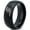 Black Dome Polish Tungsten, variant on Tungsten Armor Shield Sword Knight Band Ring 8mm Men Women Comfort Fit Black Dome Polished