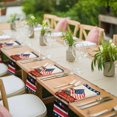 thumbnail image 4 of Vintage Truck 4th of July Cloth Napkins, Blue Star Red Striped Washable and Reusable Dinner Napkins Set of 6, Table Napkin for Kitchen Party Birthday Wedding Hotel Housewarming 20"x20", 4 of 9