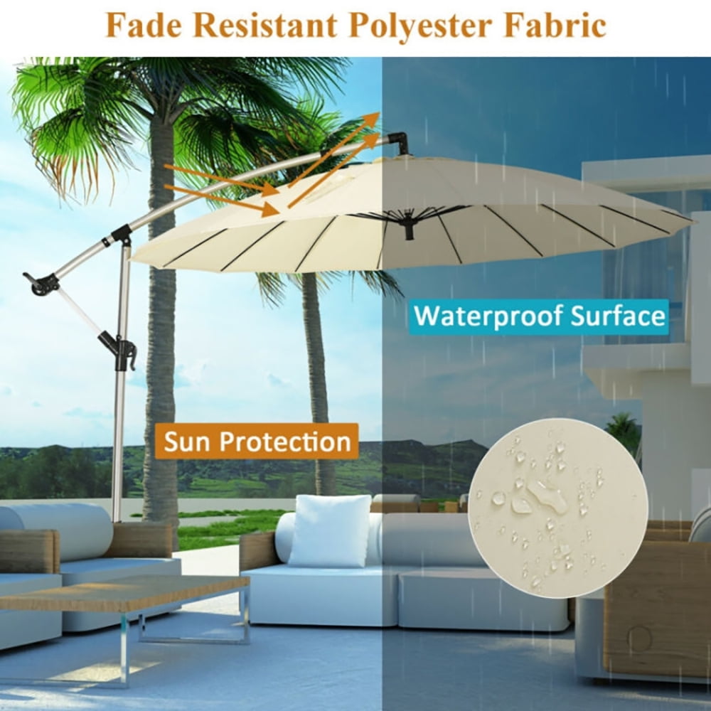 Aimee Lii 10 Feet Patio Umbrella Market Hanging Umbrella for Backyard Poolside Lawn Garden, Outdoor Umbrellas for Patio, Beige Aimee Lii 10 Feet Patio Umbrella Market Hanging Umbrella for Backyard Poolside Lawn Garden, Outdoor Umbrellas for Patio, Beige