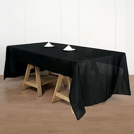 

BalsaCircle Halloween 50 x 120 Black Rectangle Washable Decorative Polyester Solid Tablecloth