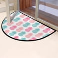 thumbnail image 6 of Tropical Fruit Half Round Door Mat, Pineapple Non-Slip Half Circle Rug Doormats Absorbent Washable for Indoor Outdoor Kitchen Bedroom Home Decor 24"x36", 6 of 7
