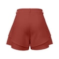 thumbnail image 6 of Trendfront Women's High Waisted Solid Color Wide Leg Shorts 2 in 1 Built-in Liner Loose Casual Summer Lounge Shorts, 6 of 6