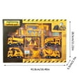 thumbnail image 3 of Aonerit 14Pcs Diecast Construction Vehicles Playset Toys for Kids with Road Signs, Play Mat, Tower Crane, Bulldozer Alloy Engineering Cars Set for Toddler Gift for Christmas Birthday, 3 of 8