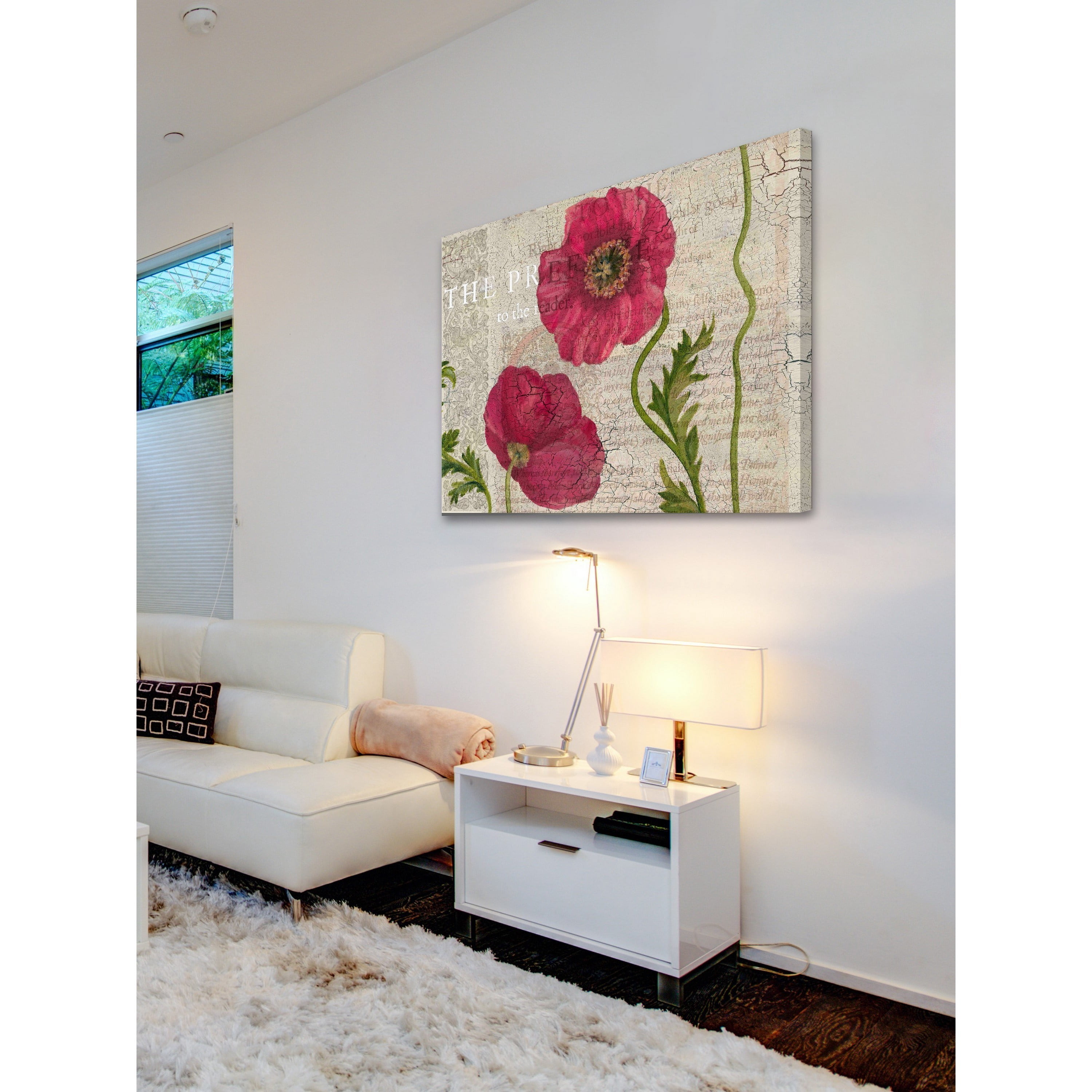 "Poppy Pages LS I" Painting Print on Wrapped Canvas