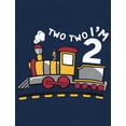 thumbnail image 2 of 2 Year Old Boy 2nd Birthday Outfit Two Train Toddler Kids Long sleeve T-Shirt 3T Red, 2 of 3