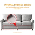 thumbnail image 2 of Grey Linen Upholstery Couch - High - Density Elastic Sponges - Movie Watching Room - Enhanced Comfort, 2 of 6