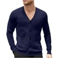 thumbnail image 3 of Kilaqueen Oversized Cardigan Sweaters for Men Long Sleeve V-Neck Cardigans Casual Relaxed Fit Buttons Down Plus Size Cardigan Knitted Lightweight Outerwear, 3 of 8