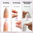 thumbnail image 5 of Ellie Vincy Press On Glue On Nails - Classic French White Tip | Medium Almond Shape, 30 Piece Set with Glue and Sticky Tabs, 15 Sizes, 5 of 5
