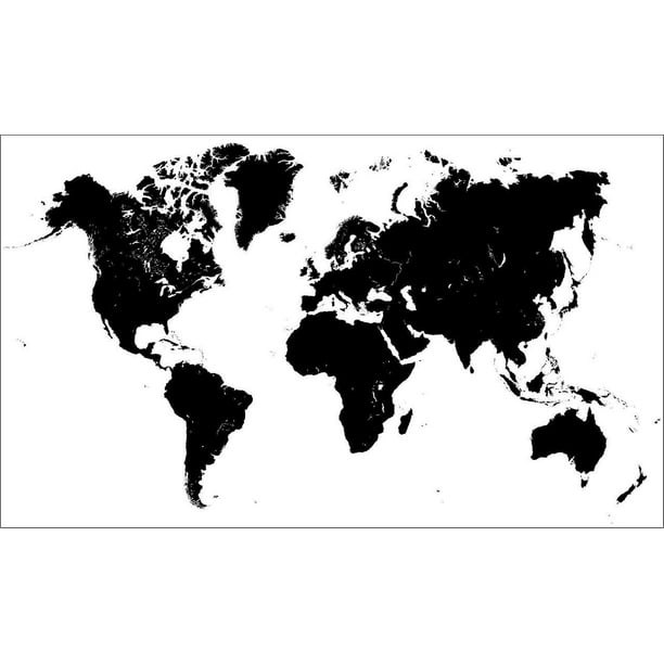 peel n stick poster of cool vector world map country blank continents poster 24 x 16 adhesive sticker poster print walmart com