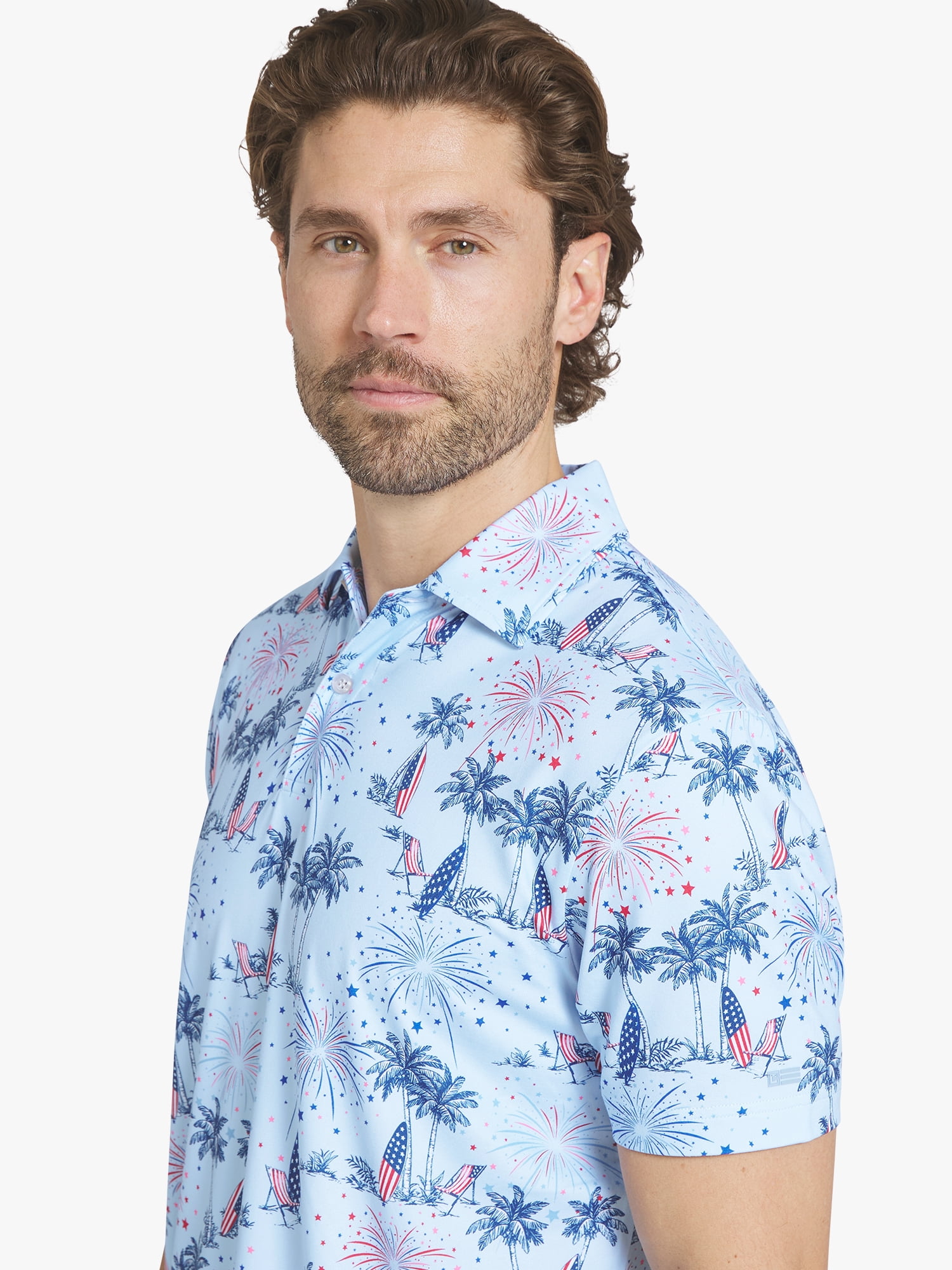Chaps Men's Printed Performance Polo, Sizes S - 2XL