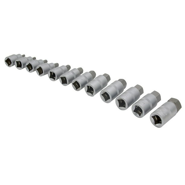 12pcs 1/2 Inch Drive Impact Hex Bit Socket Set H5 H6 H7 H8 H10