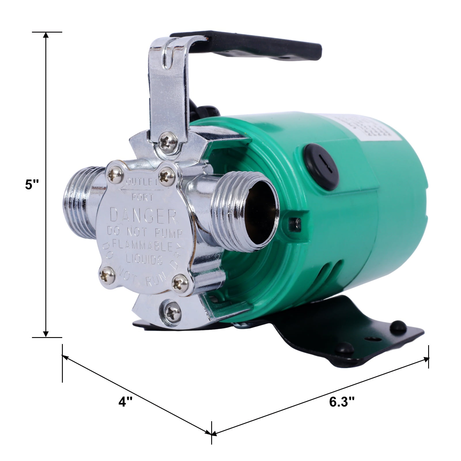 115V 330GPH Electric Water Transfer Pump, Portable Utility Pump with 6ft Hose for Pool, Hot Tub, Rain Barrel, Flooded Areas