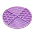 thumbnail image 2 of Tapis d'Alimentation Tapis à Lécher Ralentissant l'Alimentation Mangeoire Fournitures pour Animaux Multicolore Lavable Résistance à l'Usure Stable Anti-Gorgée Pratique Universel Violet, 2 of 9