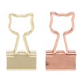 thumbnail image 1 of Paper Binder Clips, 100pcs Cute Rustproof Lightweight Cat Binder Clips Strong Clamping Force  For Tickets For Student, 1 of 8