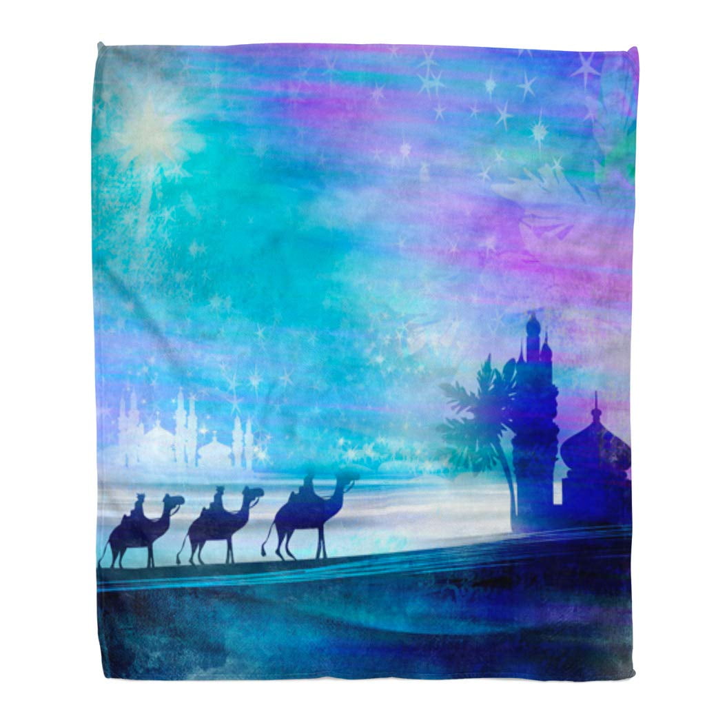 Download Ashleigh 50x60 Inch Super Soft Throw Blanket Blue Nativity Classic Three Magic Scene And Shining Star Of Bethlehem Christmas Home Decorative Flannel Velvet Plush Blanket Walmart Com Walmart Com