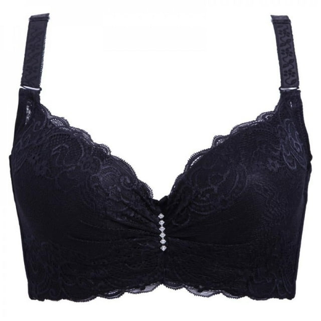 Perles Lingerie Femmes Sous-Vêtements Solide en Dentelle Respirante Rembourrée Armature Réglable Pousser Pluse Taille