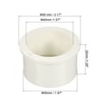 thumbnail image 2 of Uxcell Reducer Bushing Pipe Fitting Coupling Tube Adapter White 40x50mm 2, 2 of 5