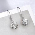 thumbnail image 5 of Pendientes con colgante de bola de plata de ley 925 para mujer, adolescente, niña, pendientes de bola brillantes, par de 8 mm Sailing Electrónica, 5 of 5