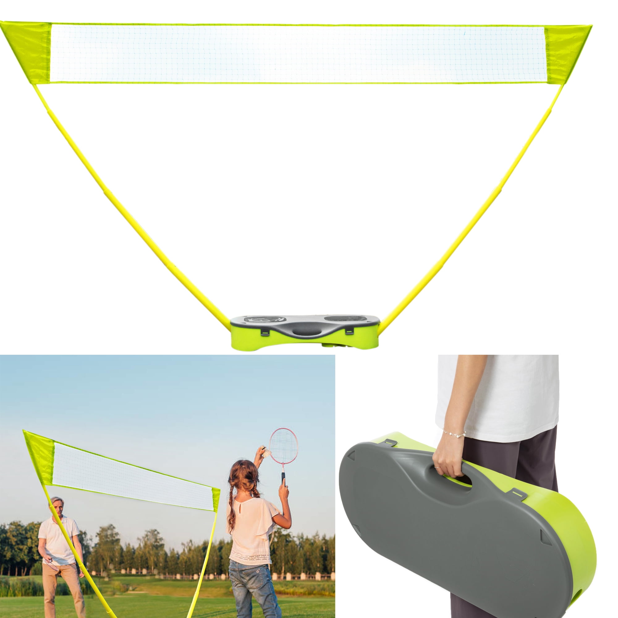YouLoveIt Portable Badminton Set Volleyball Net Set Outdoor Yard