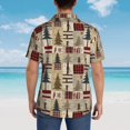 thumbnail image 4 of Susaid Rustic Plaid Forest Lodge Print Short Sleeve Shirts Button Down Casual Shirts Summer Beach Aloha Button Down Short Sleeve for Men ,X-Large, 4 of 7