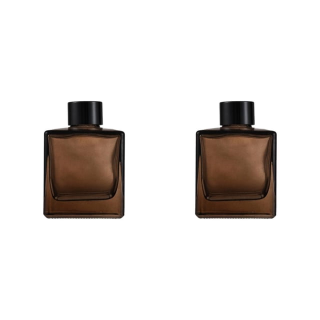 relayinert 1/2/3/5 Aromatherapy Diffuser Set For Bedroom - Square Glass With Bottle Stopper And Is Paired Bottle 200ml dark brown 2PCS