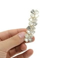 thumbnail image 5 of Unique Bargains 1 Pc Heart Flower French Barrette Hair Clips Hairdo Clip for Home Gold Tone Gray White, 5 of 5