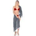 thumbnail image 5 of HAPPY BAY Women's Beach Bikini Wraps Sarong Swimwear Cover up Wrap Skirt Bathing suit Swimsuit Pareo Coverups for Women One Size Grey_A963, 5 of 5