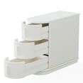 thumbnail image 6 of GVN Nightstand, Bedside Table,Solid Wood End Table, Narrow Side Table Nightstand with 3-drawer, White, 6 of 7