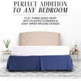 thumbnail image 2 of Italian Luxury Hotel Collection Bed Skirt with 15-inch Drop, Microfiber Pleated Dust Ruffle, Navy, Queen, 2 of 9