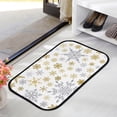 thumbnail image 3 of GZHJMY Bathroom Rugs Mats Non-Slip, Soft Microfiber Absorbent Bath Mats for Shower Bathtubs, Snowflakes Gray Brown Indoor Entrance Door Mats Bedroom Laundry 36”x24” Carpet Runner, 3 of 7