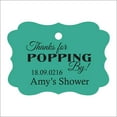 thumbnail image 1 of 100 PCS Personalized Baby Shower Favors Tags Custom Quote Thank You For Popping By Baby Shower Gift Hang Tags, 1 of 1