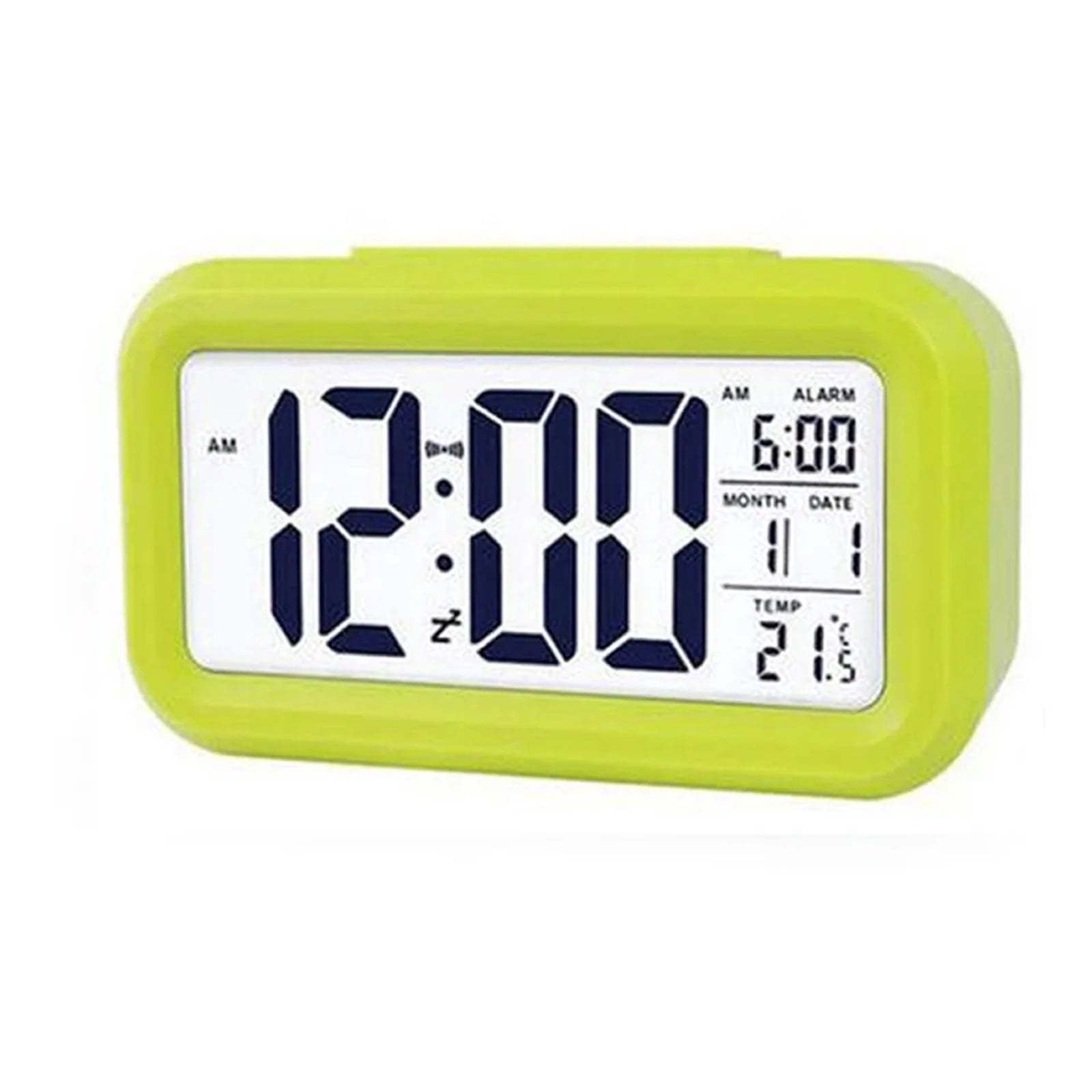 Alarm Clock LED Digital Display Calendar Temperature Backlight Mute Function Table Clock for Home Oiffce 12/24 H Desktop Clock