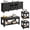 Black, variant on Buildhom Farmhouse TV Stand and Coffee Table Set of 4, Rustic Wood Entertainment Center with End Tables for Living Room, Black