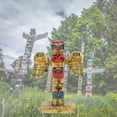 thumbnail image 3 of Transgood Totem Indien Style Indigène, Mini Résine 4.5 Pouces, Imitation Bois, Décoration Maison, 3 of 6