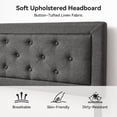 thumbnail image 4 of Sailvan Queen Bed Frame with Upholstered Headboard,Platform Bed Frame Queen Size ,  Button Tufted Headboard, No Box Spring Required,Noise Free, 1000 lbs Capacity, 4 of 11